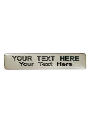 Silver Finish Engraved Uniform Name Badge